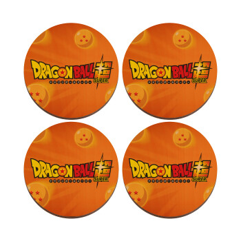 DragonBallZ, ΣΕΤ x4 Σουβέρ ξύλινα στρογγυλά plywood (9cm)