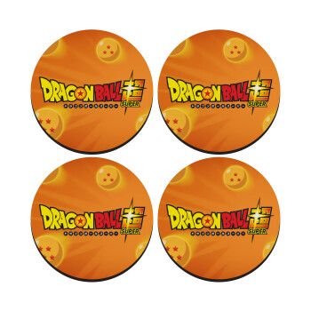 DragonBallZ, SET of 4 round wooden coasters (9cm)