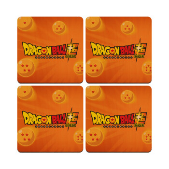 DragonBallZ, ΣΕΤ x4 Σουβέρ ξύλινα τετράγωνα plywood (9cm)