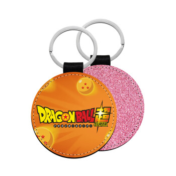 DragonBallZ, Μπρελόκ Δερματίνη, στρογγυλό ΡΟΖ (5cm)