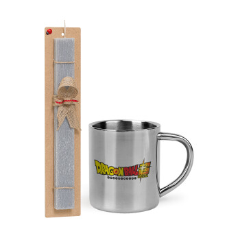 DragonBallZ, Easter Set, metallic thermal cup (300ml) & Easter aromatic flat candle (30cm) (GRAY)