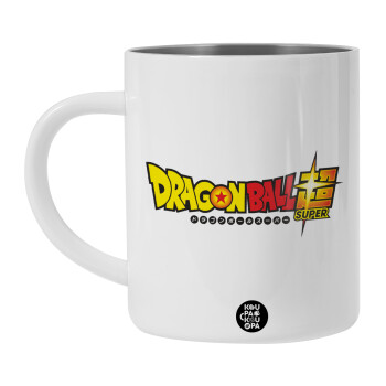 DragonBallZ, Λευκή Ανοξείδωτη Μεταλλική Κούπα 450ml - Διπλού Τοιχώματος 