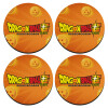 SET of 4 round wooden coasters (9cm)