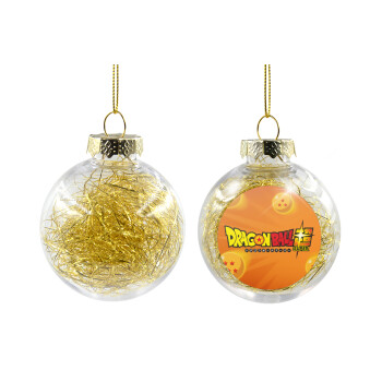 DragonBallZ, Χριστουγεννιάτικη μπάλα δένδρου διάφανη με χρυσό γέμισμα 8cm