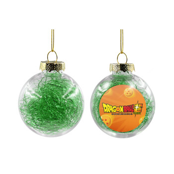 DragonBallZ, Transparent Christmas tree ball ornament with green filling 8cm
