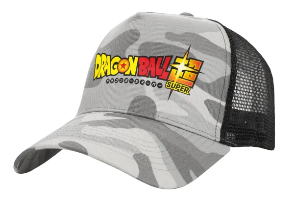 DragonBallZ — Adult Structured Trucker Hat, with Mesh, (Camouflage) Army Camo (100% COTTON, ADULT, UNISEX, ONE SIZE)