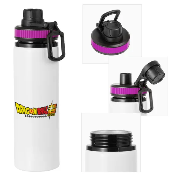 DragonBallZ — Metallic water bottle with safety lid, 850ml aluminum