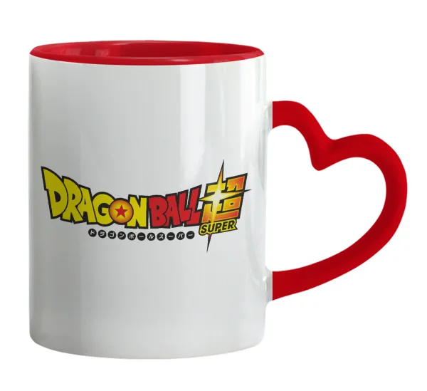 DragonBallZ — Κούπα καρδιά χερούλι κόκκινη, κεραμική, 330ml