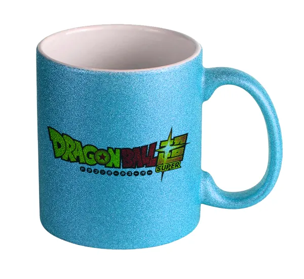 DragonBallZ — Light blue glitter mug that sparkles, ceramic, 330ml
