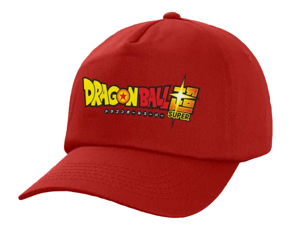 DragonBallZ — Children's Baseball Cap, 100% Cotton Twill, Red (COTTON, CHILDREN'S, UNISEX, ONE SIZE)