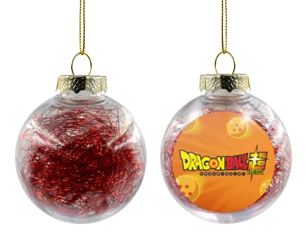 DragonBallZ — Transparent Christmas tree ball ornament with red filling 8cm