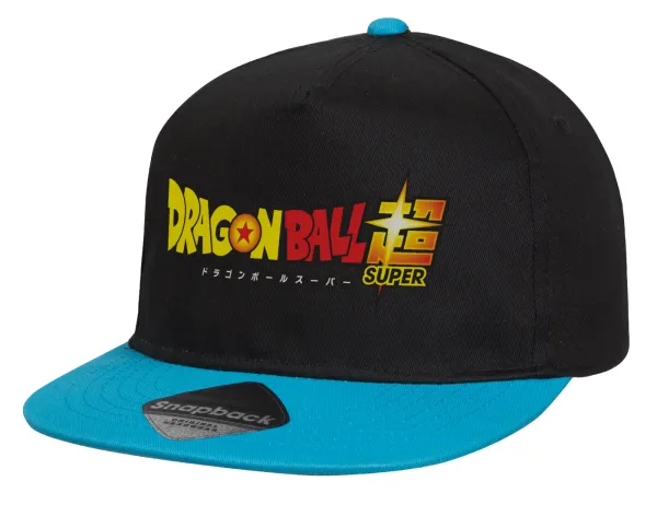 DragonBallZ — Child's Flat Snapback Hat, Black/Blue (100% COTTON, CHILD, UNISEX, ONE SIZE)