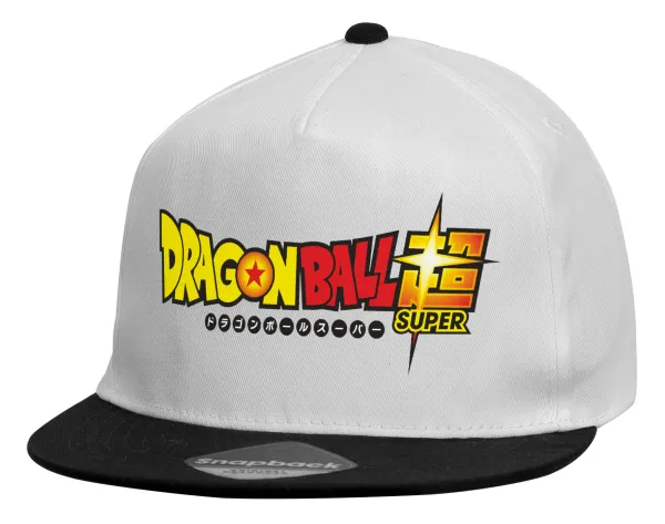 DragonBallZ — Child's Flat Snapback Hat, White (100% COTTON, CHILDREN'S, UNISEX, ONE SIZE)