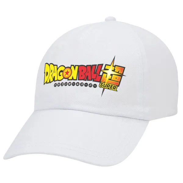 DragonBallZ — Adult Baseball Cap White 5-panel (POLYESTER, ADULT, UNISEX, ONE SIZE)