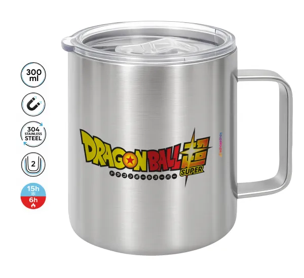 DragonBallZ — Double-walled stainless steel mug 300ml with temperature-retaining lid