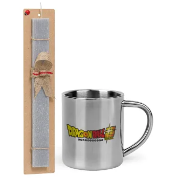 DragonBallZ, Easter Set, metallic thermal cup (300ml) & Easter aromatic flat candle (30cm) (GRAY)