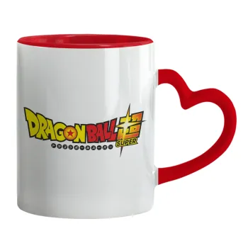 DragonBallZ, Mug heart red handle, ceramic, 330ml