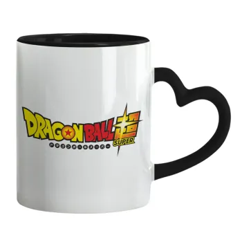 DragonBallZ, Mug heart black handle, ceramic, 330ml