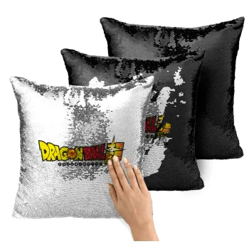 DragonBallZ, Μαξιλάρι καναπέ Μαγικό Μαύρο με πούλιες 40x40cm περιέχεται το γέμισμα