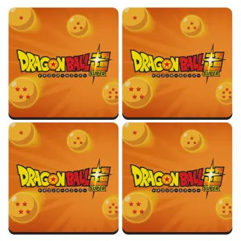 DragonBallZ, ΣΕΤ 4 Σουβέρ ξύλινα τετράγωνα (9cm)