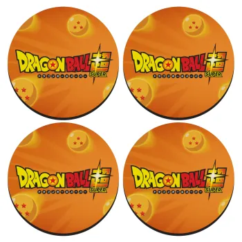 DragonBallZ, SET of 4 round wooden coasters (9cm)