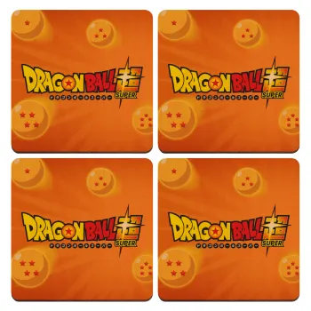 DragonBallZ, ΣΕΤ x4 Σουβέρ ξύλινα τετράγωνα plywood (9cm)