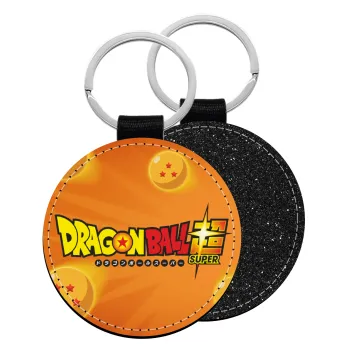 DragonBallZ, Μπρελόκ Δερματίνη, στρογγυλό ΜΑΥΡΟ (5cm)