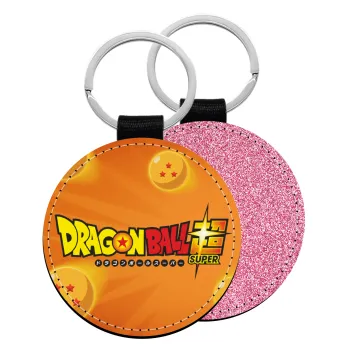 DragonBallZ, Μπρελόκ Δερματίνη, στρογγυλό ΡΟΖ (5cm)