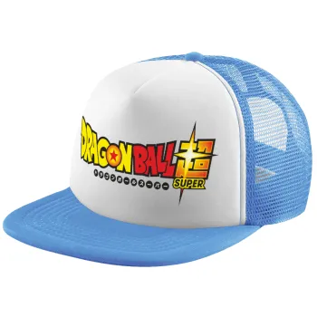 DragonBallZ, Child's Soft Trucker Hat with Blue/White Mesh (POLYESTER, CHILD, ONE SIZE)
