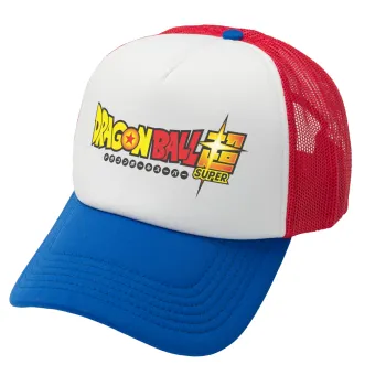 DragonBallZ, Καπέλο Ενηλίκων Soft Trucker με Δίχτυ Red/Blue/White (POLYESTER, ΕΝΗΛΙΚΩΝ, UNISEX, ONE SIZE)