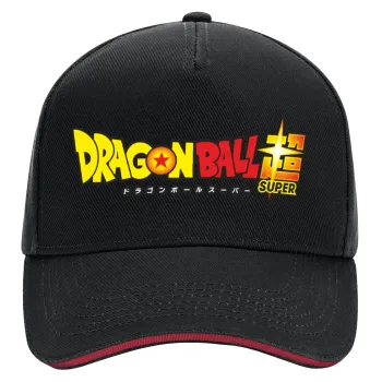 DragonBallZ, DRILL Adult Ultimate Hat BLACK/RED, (100% COTTON, ADULT, UNISEX, ONE SIZE)