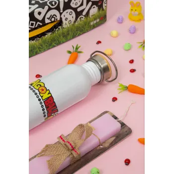 DragonBallZ, Easter Set, SS Metallic water bottle (620ml, stainless steel) & scented flat Easter candle (30cm) (PINK)