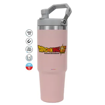 DragonBallZ, ΡΟΖ χρώματος Θερμός Ανοξείδωτο 890ml (30oz) με χερούλι