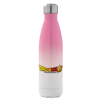 DragonBallZ, Metal mug thermos Pink/White (Stainless steel), double wall, 500ml