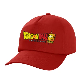 DragonBallZ, Children's Baseball Cap, 100% Cotton Twill, Red (COTTON, CHILDREN'S, UNISEX, ONE SIZE)