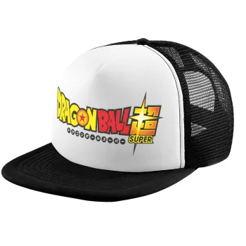 DragonBallZ, Child's Soft Trucker Hat with BLACK/WHITE Mesh (POLYESTER, CHILD, ONE SIZE)