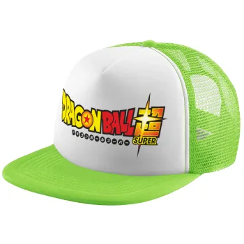 DragonBallZ, Child's Soft Trucker Hat with Green/White Mesh (POLYESTER, CHILDREN'S, ONE SIZE)
