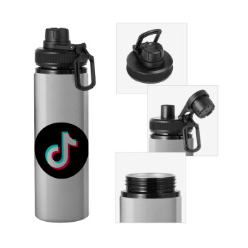 TikTok, Μεταλλικό παγούρι νερού με καπάκι ασφαλείας, αλουμινίου 850ml