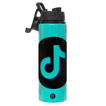 TikTok, Μεταλλικό παγούρι νερού με καπάκι ασφαλείας, αλουμινίου 850ml