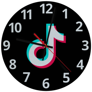 TikTok, Ρολόι τοίχου γυάλινο (30cm)