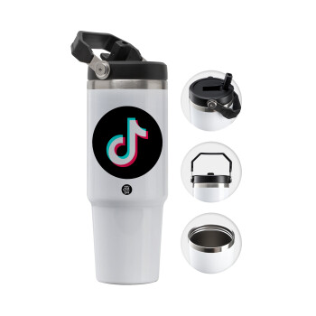 TikTok, 30oz stainless Steel Tumbler with Handle