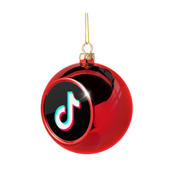 TikTok, Χριστουγεννιάτικη μπάλα δένδρου Κόκκινη 8cm