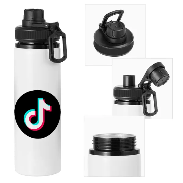 TikTok — Metal water bottle with safety cap, aluminum 850ml
