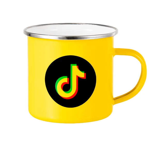 TikTok — Yellow Enamel Metallic Cup 360ml