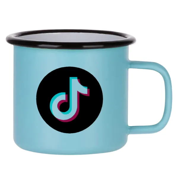 TikTok — Κούπα Μεταλλική εμαγιέ ΜΑΤ σιέλ 360ml