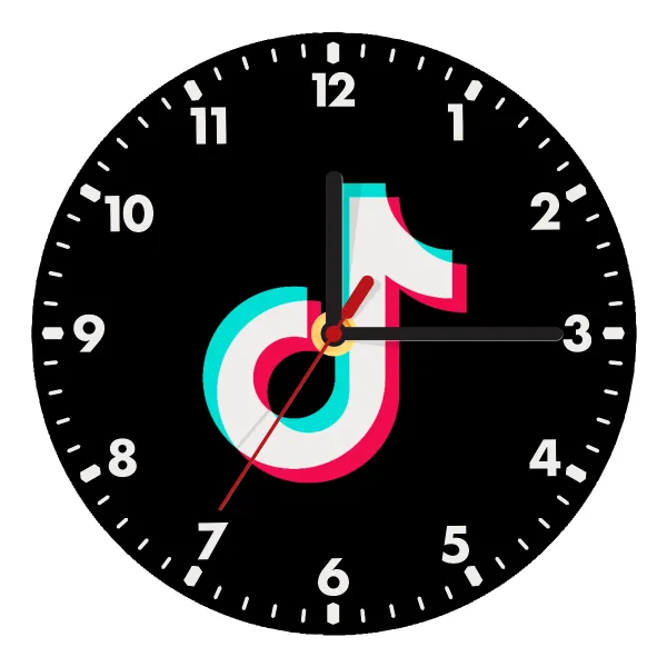 TikTok — Wooden wall clock (20cm)
