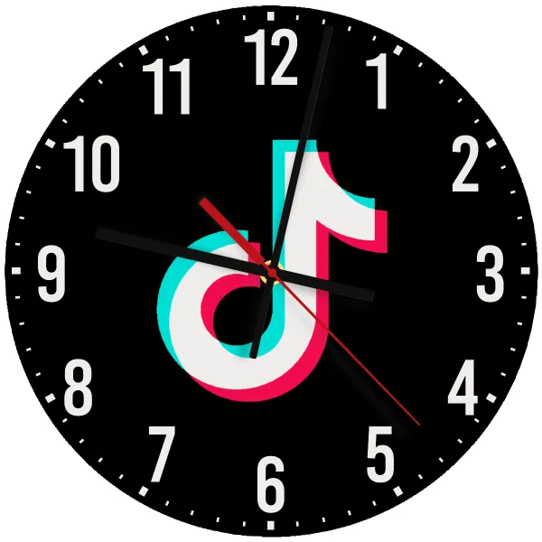 TikTok — Wooden wall clock (30cm)