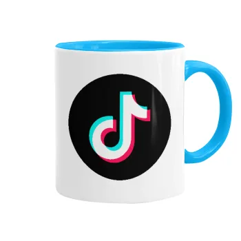TikTok, Κούπα χρωματιστή γαλάζια, κεραμική, 330ml