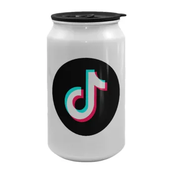 TikTok, Κούπα ταξιδιού μεταλλική με καπάκι (tin-can) 500ml