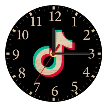 TikTok, Ρολόι τοίχου ξύλινο plywood (20cm)